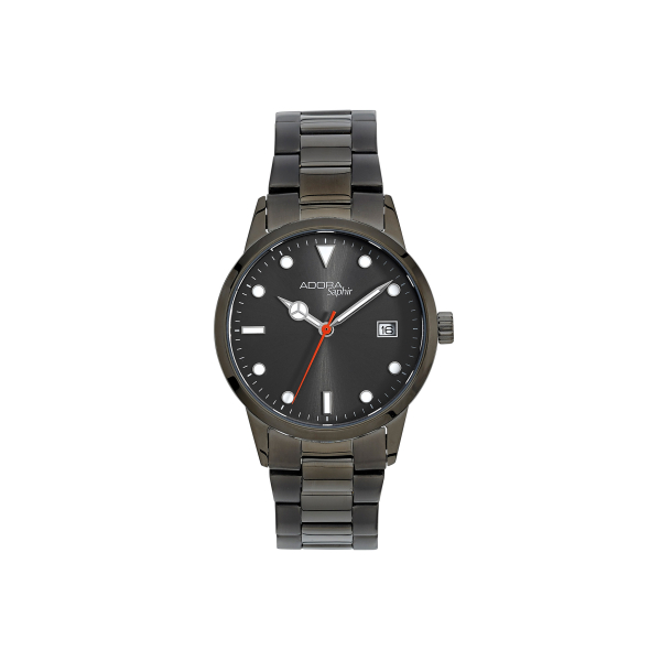 Adora AS4673 Herren Quarzuhr mit Saphirglas, Edelstahlgehäuse, Faltschließe mit Drücker und 5 Bar Wasserdichtigkeit – robust, elegant und zuverlässig.
