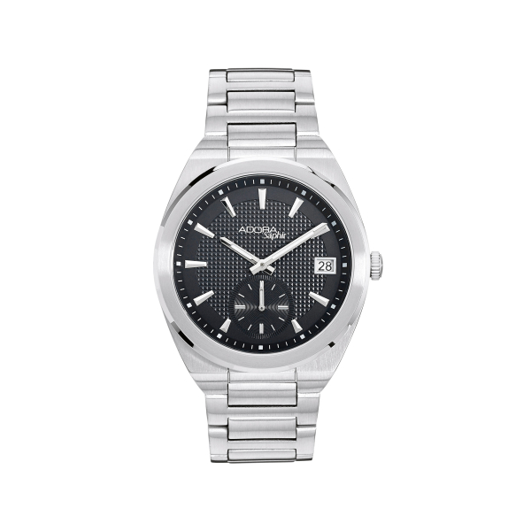 Adora AS4680 Herrenuhr mit 42 mm Edelstahlgehäuse, Saphirglas, Edelstahlband und 5 Bar Wasserschutz – stilvoll & robust.