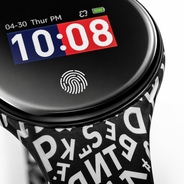 Atlanta by Paragon FitBand 9722/7 9722/17 Smartwatch Gesundheitsuhr schwarz-weiß oder pink-schwarz mit 2. Armband schwarz für Kinder oder Senioren