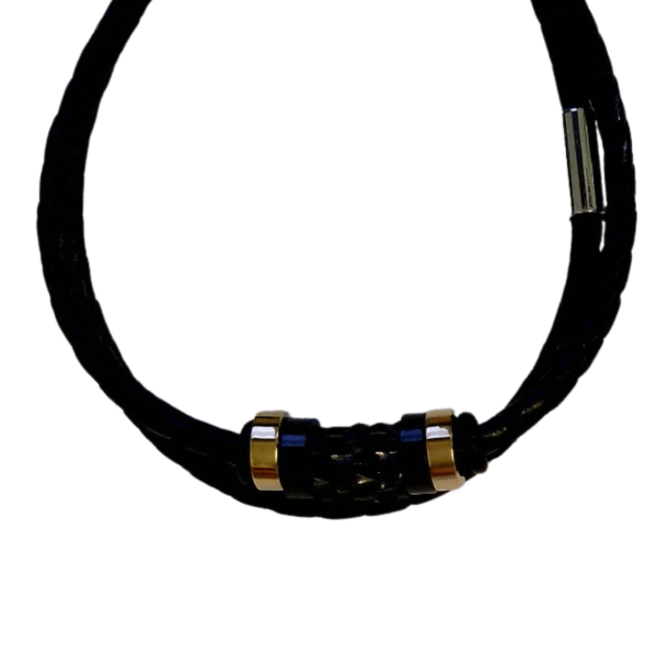 CEM ST9-152B 4-202970-001 Herren Armband Leder Edelstahl 21cm