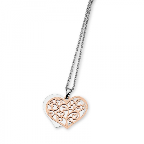 CEM 4-203126-001  ST-00044C Damen Halskette Collier mit Anhänger Edelstahl