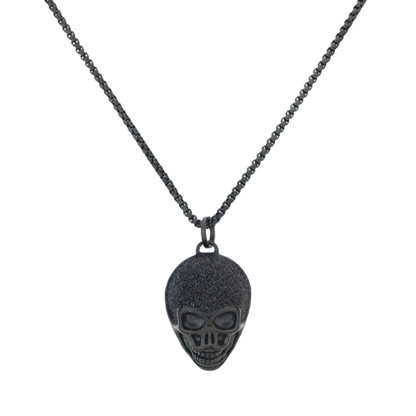 CEM 4-203269-001 ST-00120C Damen Herren Unisex Halskette Collier Edelstahl schwarz