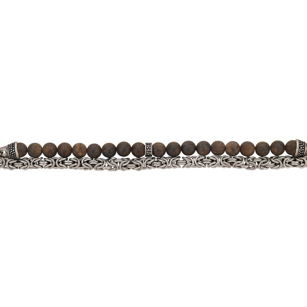 CEM 4-203278-001 ST-00128B Armband mit Bronzit Kugeln braun