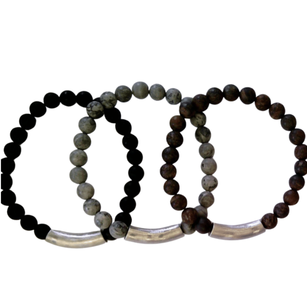 CEM 4-203300-001 0-513 Damen Armband Edelstahl grau schwarz braun Set