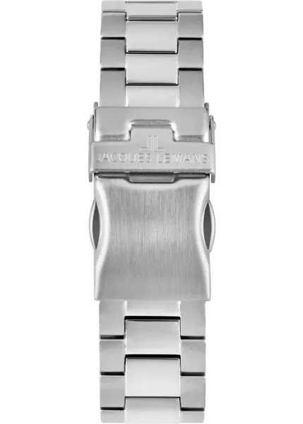Jacques Lemans BVB-01 Uhr Herren Edelstahl silber Quarz