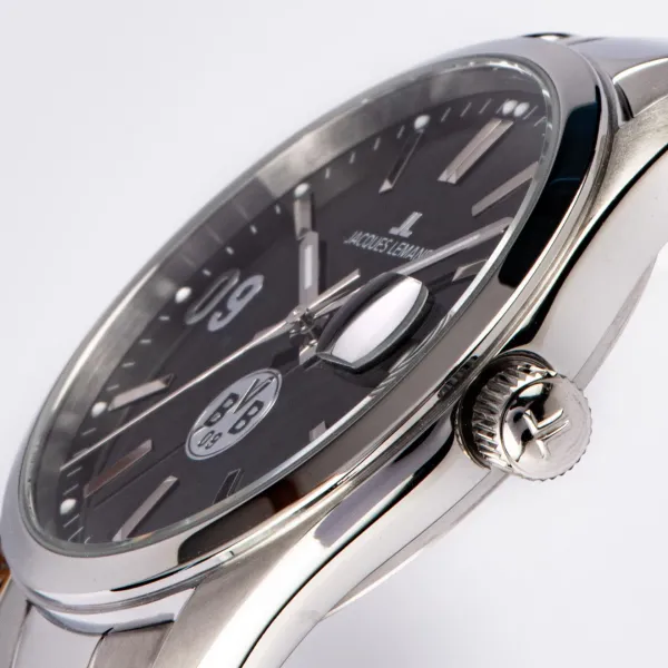 Jacques Lemans BVB-01 Uhr Herren Edelstahl silber Quarz