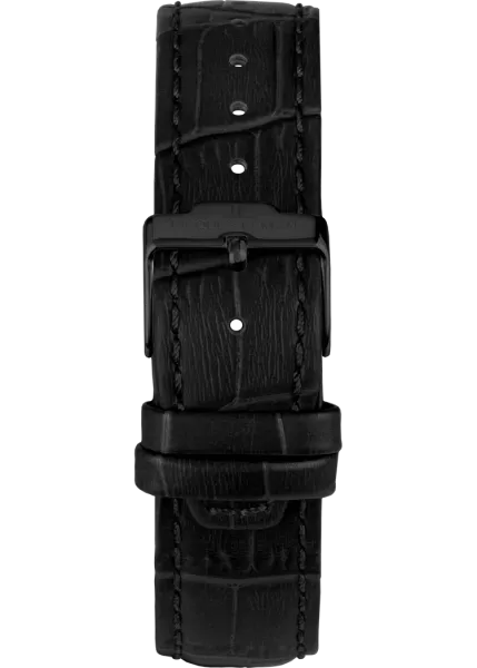 Jacques Lemans BVB-02 Uhr Herren Edelstahl Leder schwarz Quarz