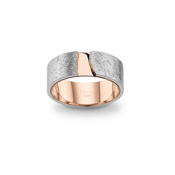 CEM ST8-068 Edelstahl Damenring rosé Damen Ring Gr. 52