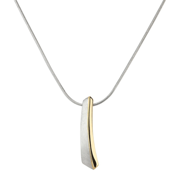 CEM ST9-009C Edelstahl Collier mit Behang bicolor Damen 45+5cm
