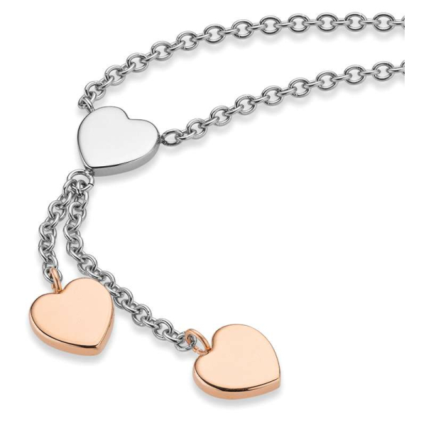 ST9-050C Collier Halskette Damen Edelstahl rose 45+3cm