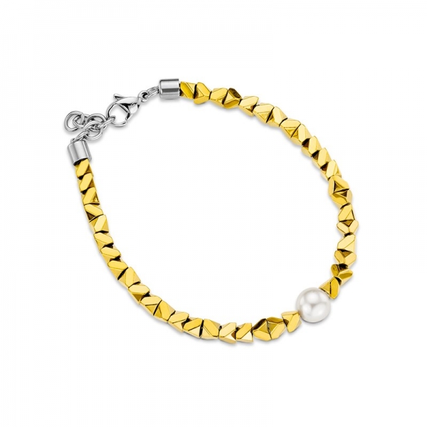CEM 4-202990-001 ST9-166B Damen Hämatit Armband mit Perle 19+2cm