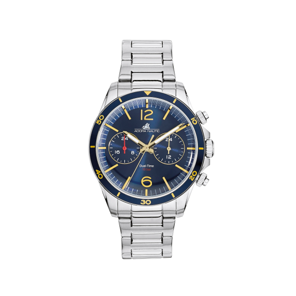 Adora Nautic AN2315 Herrenuhr mit 40 mm Edelstahlgehäuse, Chronographenfunktion, Dual-Time-Anzeige und 10 Bar Wasserschutz – funktional & stilvoll.