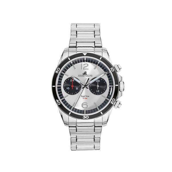 Adora Nautic AN2316 Herren Chronograph mit Edelstahlgehäuse, Dual-Time-Funktion, Mineralglas und Quarzwerk – 10 Bar wasserdicht.