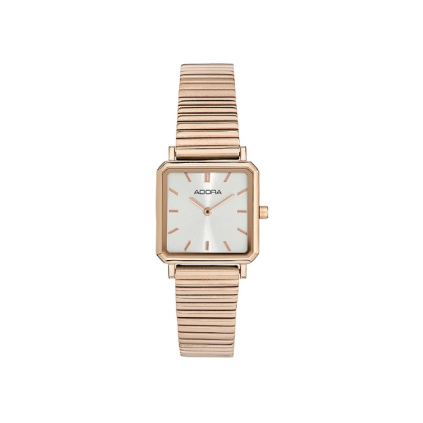 ADORA AT5486 Damen Damenuhr Eckig Edelstahl Rosegold