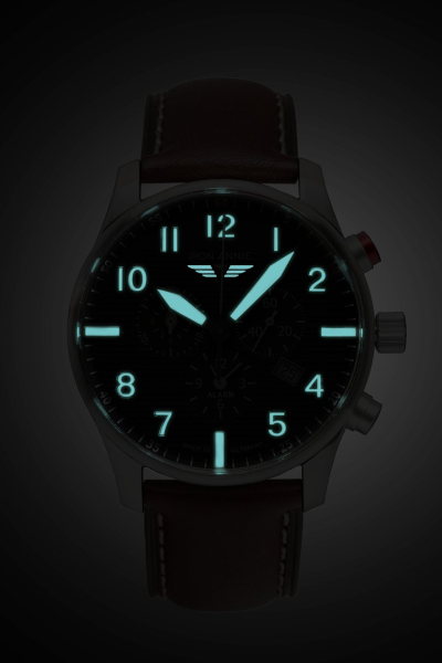 IRON ANNIE 5684-2 D-Aqui Uhr Herren Leder Alarm Quarz