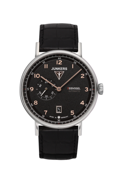 JUNKERS 6704-5 Eisvogel F13 Herren Uhr Automatik Armband Leder Armbanduhr Uhren