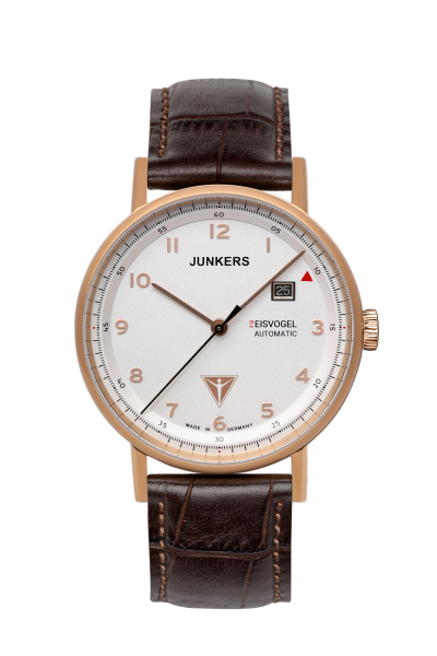 JUNKERS 6756-4 Eisvogel F13 Herren Uhr Automatik Armband Leder Armbanduhr Uhren