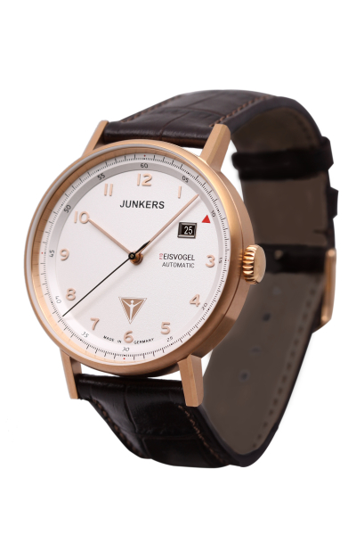 JUNKERS 6756-4 Eisvogel F13 Herren Uhr Automatik Armband Leder Armbanduhr Uhren