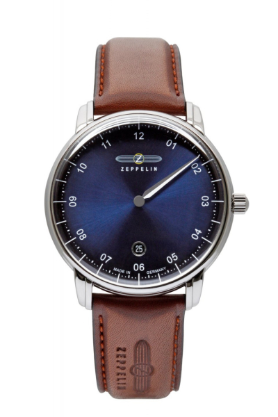 Zeppelin Herrenuhr Quarz Monotimer mit Lederarmband 8642-3